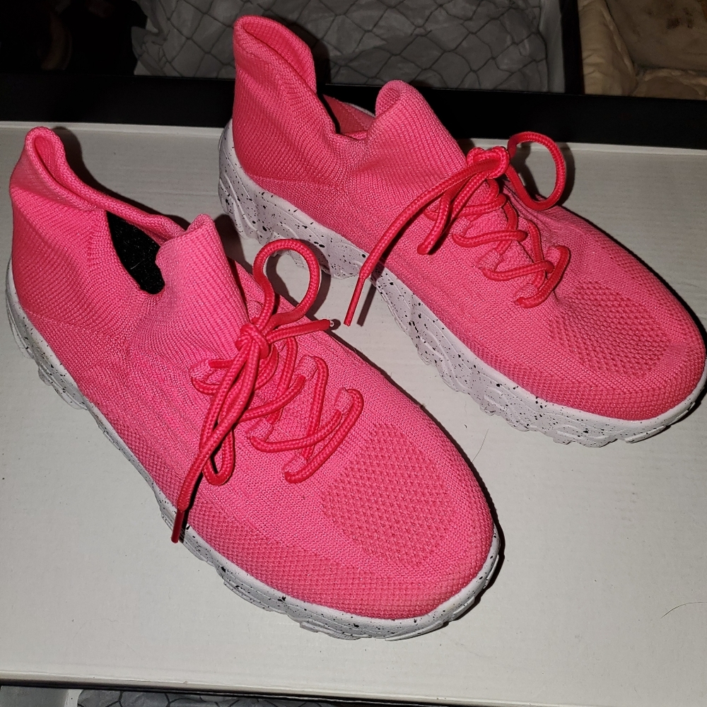 Hot Pink Tennis Shoes